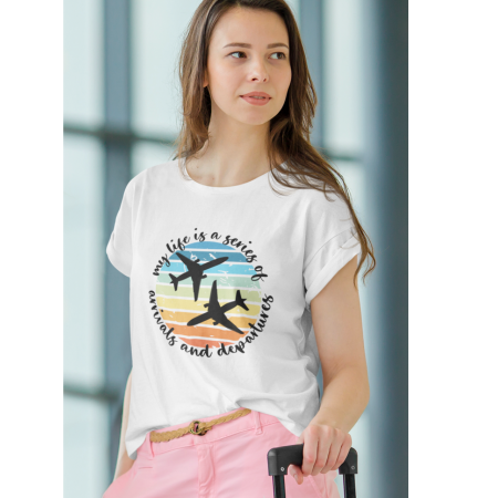 My Life Is A Series Of Arrivals And Departures White T-Shirt