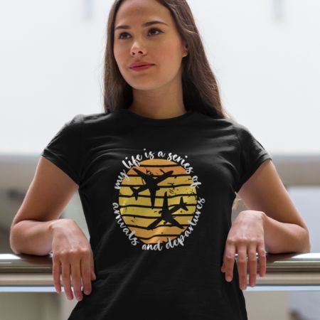 My Life Is a Series Of Arrivals And Departures Yellow T-Shirt